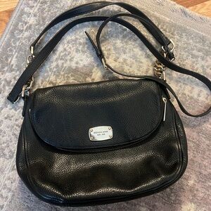 Michael Kors Black Leather Crossbody Bag